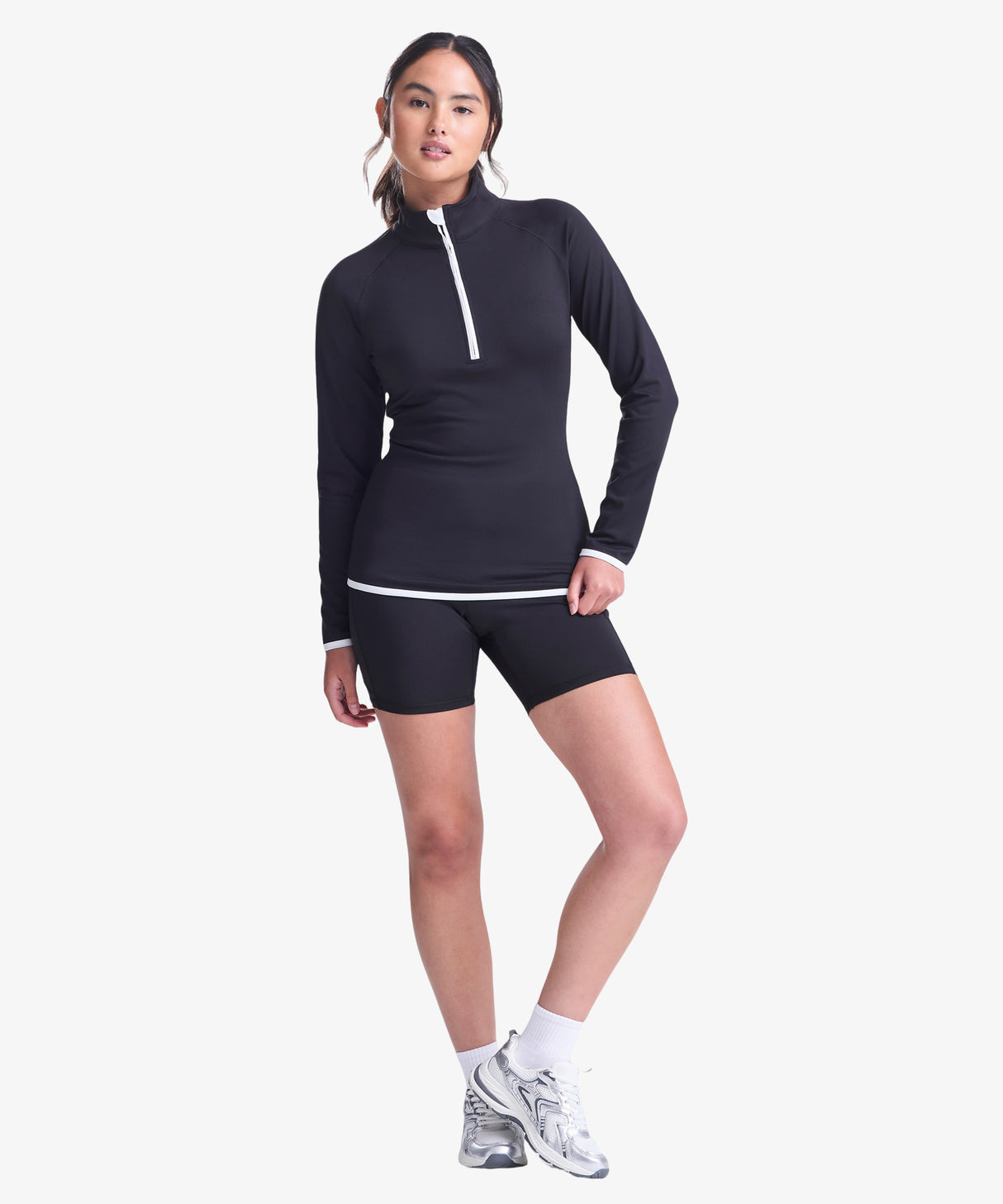 Personalised Women's Contrast Half Zip Top