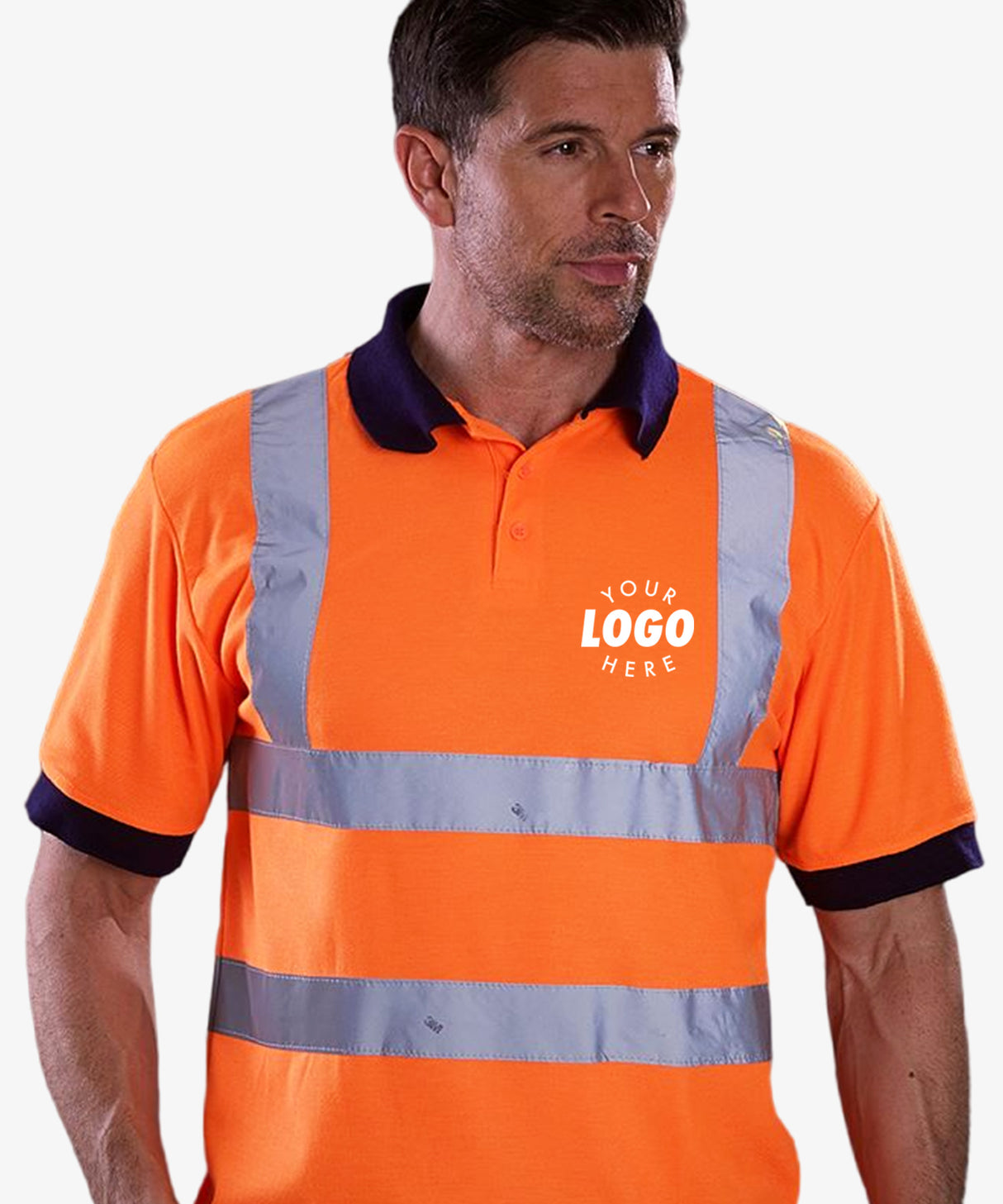Personalised Hi Vis Short Sleeve Polo Shirt