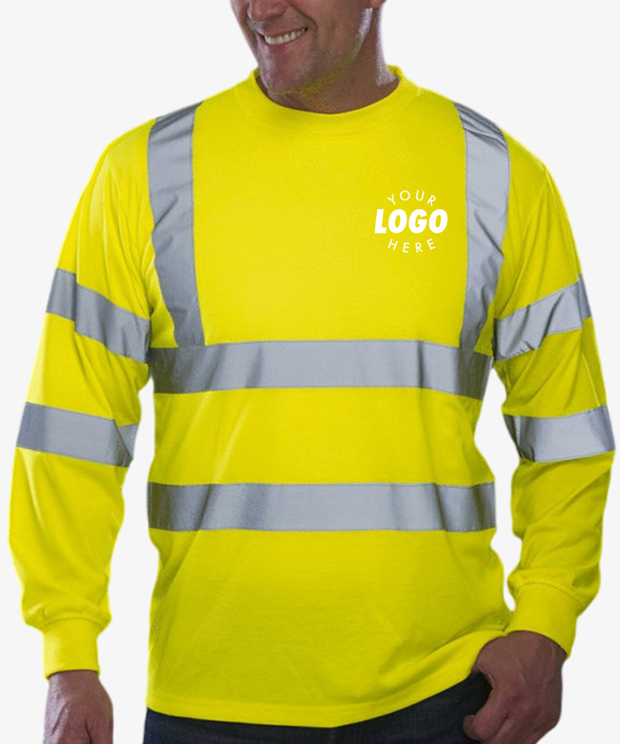 Personalised Hi Vis Long Sleeve T-Shirt