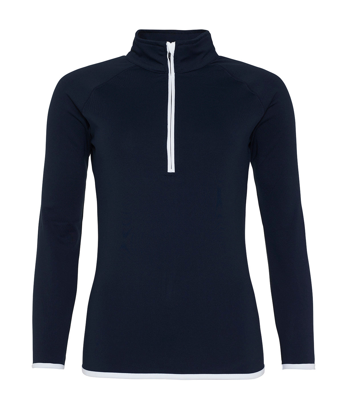 Personalised Women's Contrast Half Zip Top