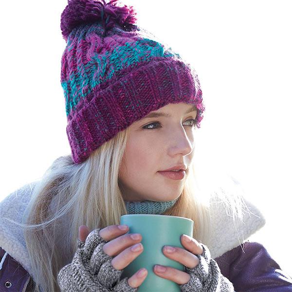 Corkscrew Pom Beanie