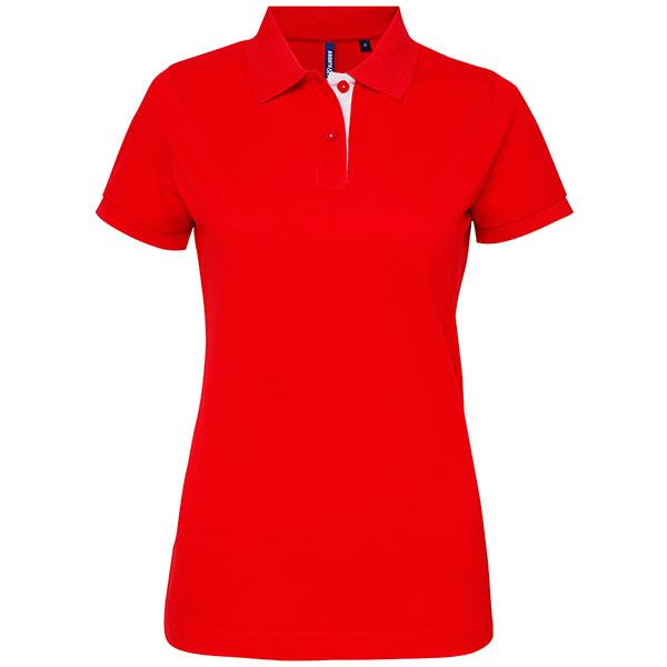 Women's Contrast Polo Shirt