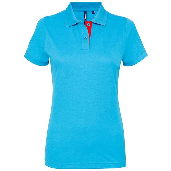 Women's Contrast Polo Shirt