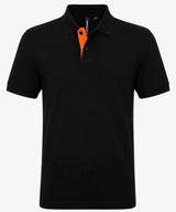Personalised Men's Contrast Polo Shirt