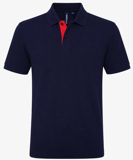 Personalised Men's Contrast Polo Shirt