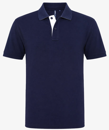 Personalised Men's Contrast Polo Shirt