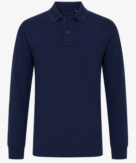 Personalised Men's Long Sleeve Polo Shirt