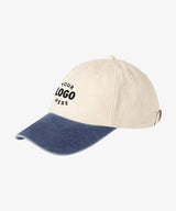 Personalised Contrast Peak Low-Profile Vintage Cap