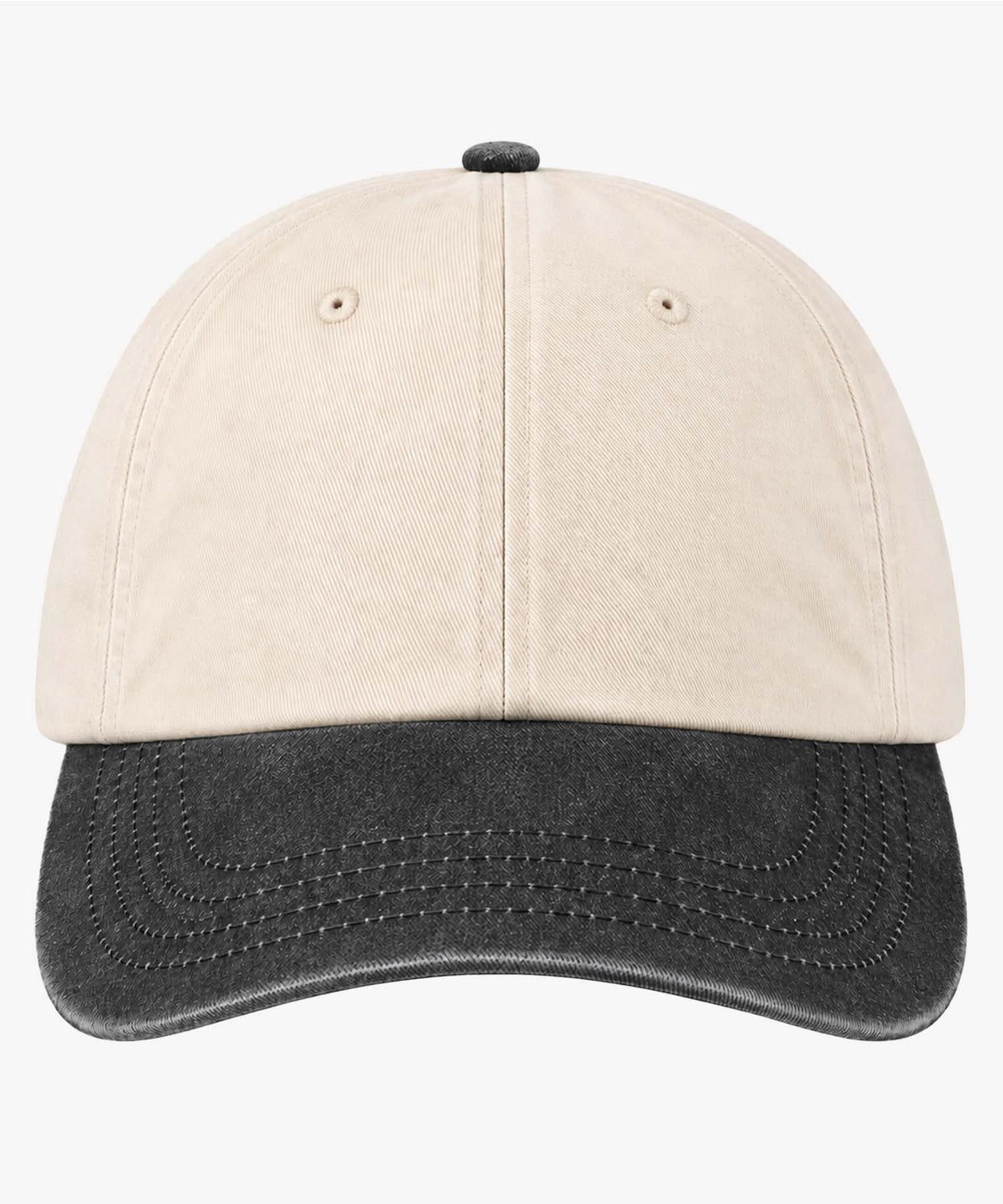 Personalised Contrast Peak Low-Profile Vintage Cap