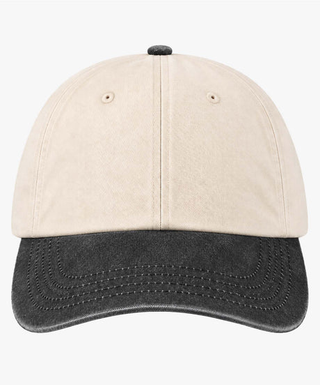 Personalised Contrast Peak Low-Profile Vintage Cap