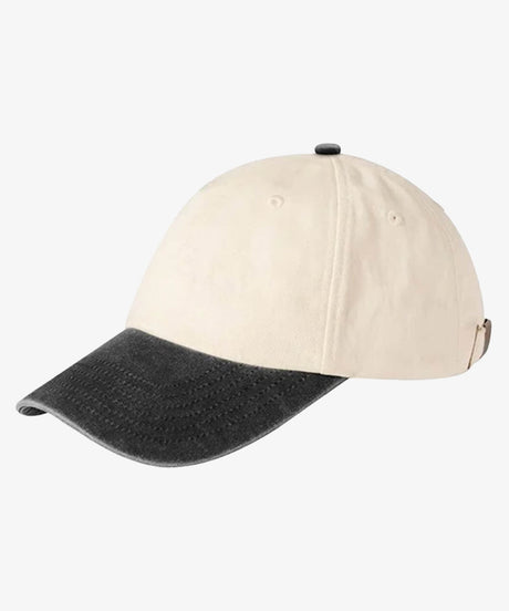Personalised Contrast Peak Low-Profile Vintage Cap