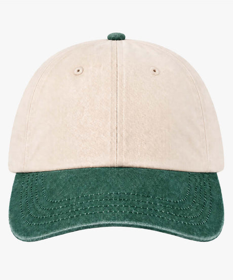 Personalised Contrast Peak Low-Profile Vintage Cap