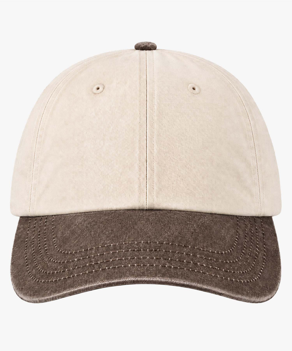 Personalised Contrast Peak Low-Profile Vintage Cap
