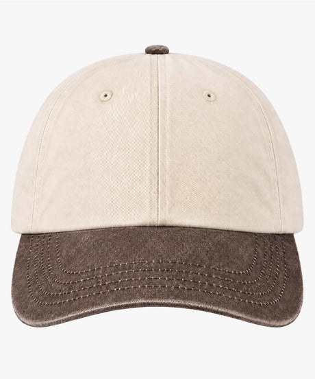 Personalised Contrast Peak Low-Profile Vintage Cap