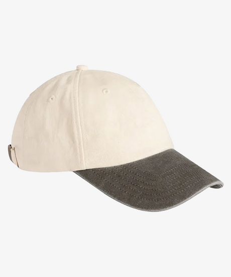 Personalised Contrast Peak Low-Profile Vintage Cap
