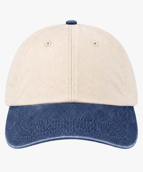 Personalised Contrast Peak Low-Profile Vintage Cap