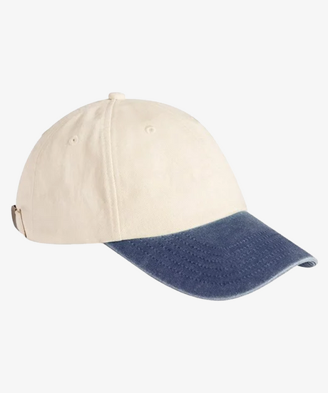 Personalised Contrast Peak Low-Profile Vintage Cap