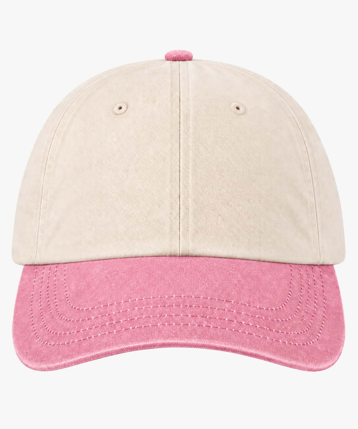 Personalised Contrast Peak Low-Profile Vintage Cap