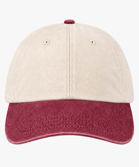 Personalised Contrast Peak Low-Profile Vintage Cap
