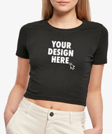 Personalised Cropped T Shirt