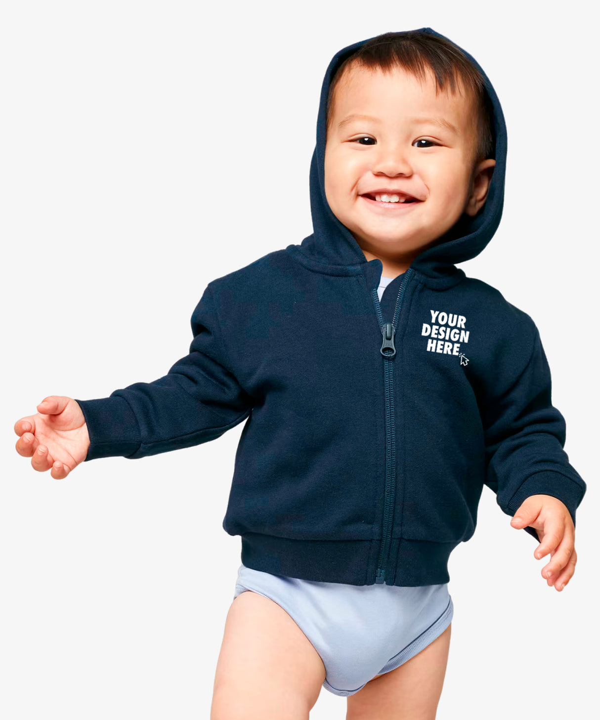 Personalised Baby Zip Hoodie