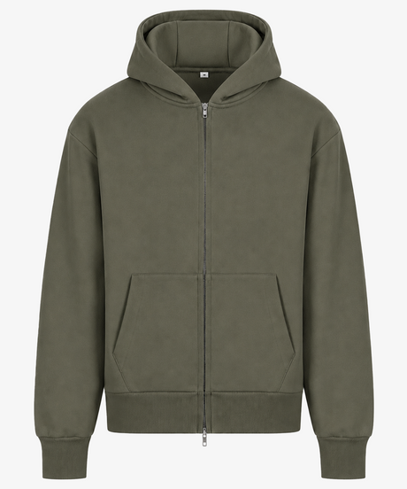 Personalised Unisex Heavyweight Zip Hoodie