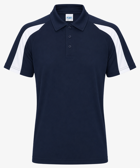 Men's Contrast Sports Personalised Polo Shirt