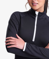 Personalised Women's Contrast Half Zip Top
