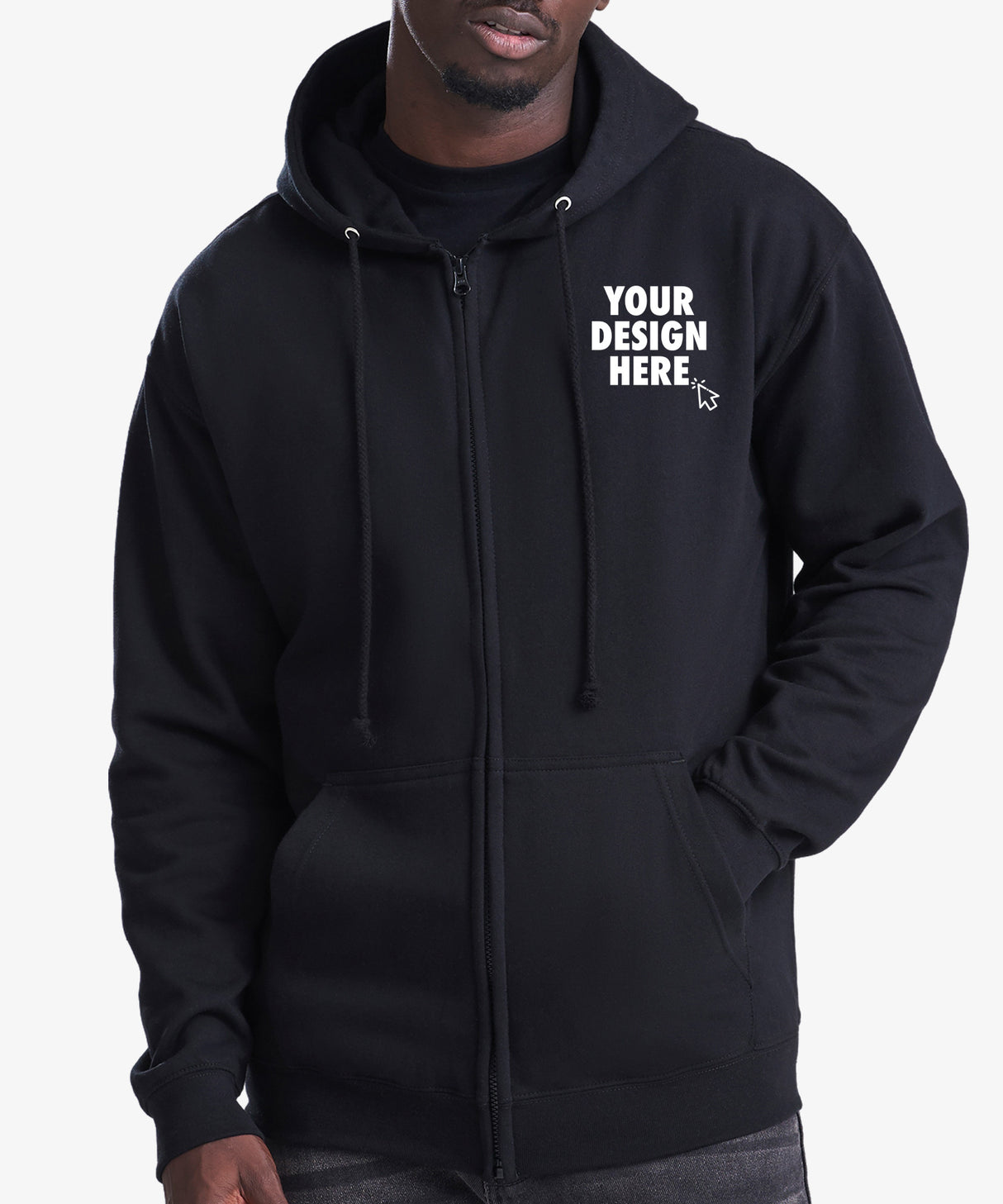 Personalised Men's Zip Hoodie