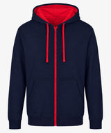 Personalised Unisex Varsity Zip Hoodie
