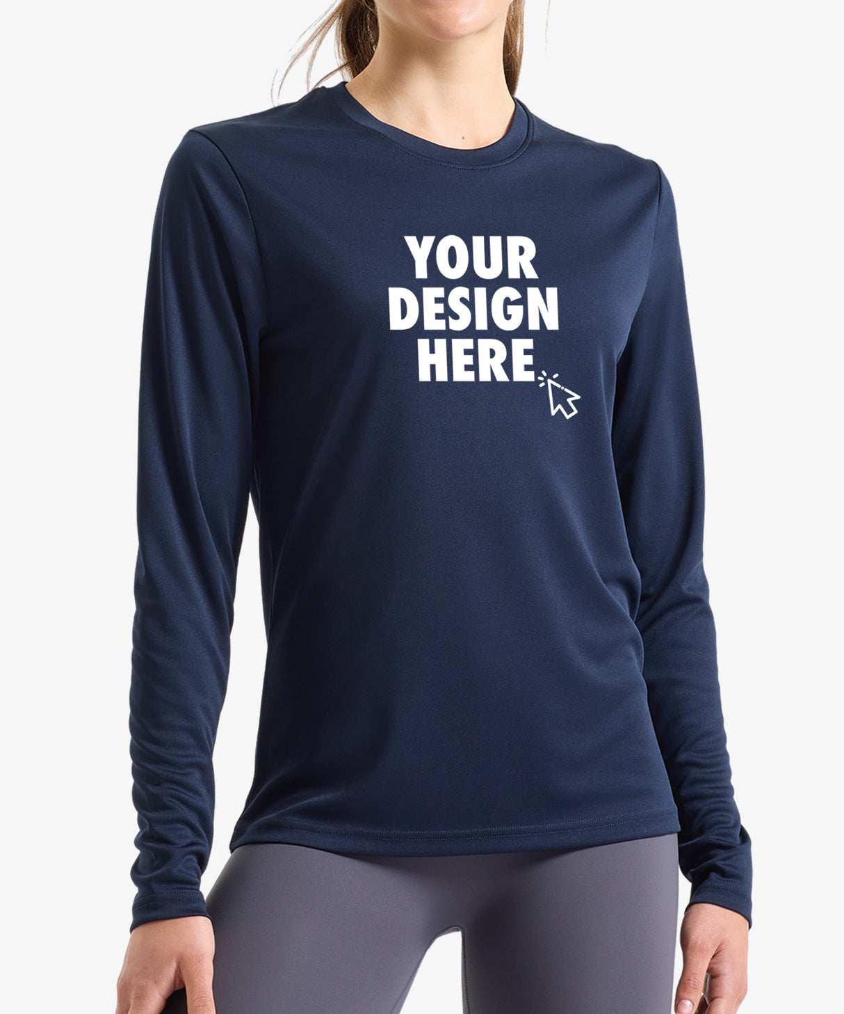 Personalised Women's Long Sleeve Performance T Shirt