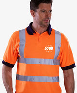 Personalised Hi Vis Short Sleeve Polo Shirt