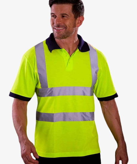 Personalised Hi Vis Short Sleeve Polo Shirt
