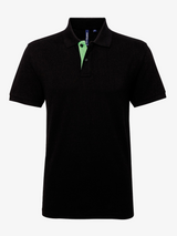 Personalised Men's Contrast Polo Shirt