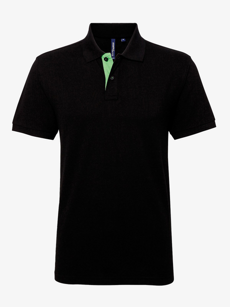 Personalised Men's Contrast Polo Shirt