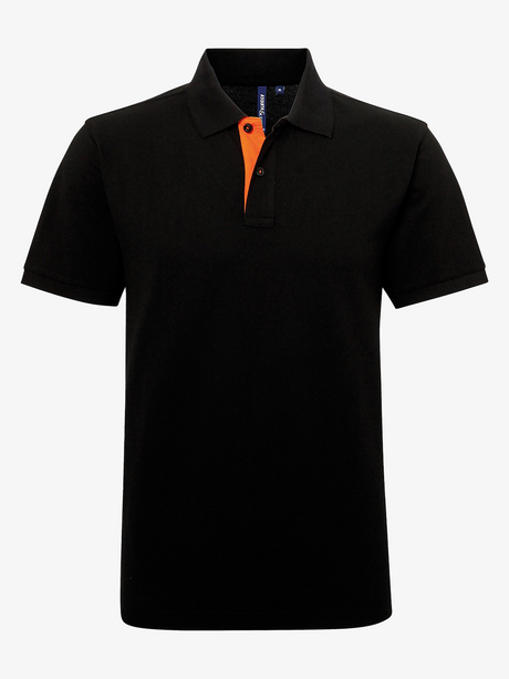 Personalised Men's Contrast Polo Shirt