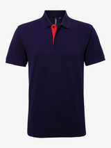 Personalised Men's Contrast Polo Shirt