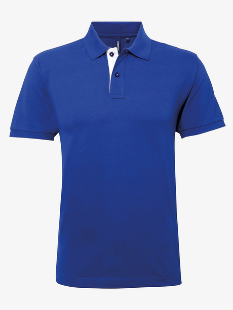 Personalised Men's Contrast Polo Shirt