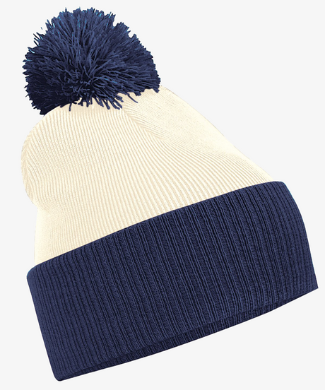 Personalised Two Tone Bobble Beanie