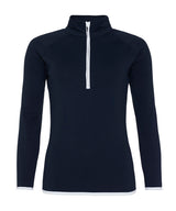 Personalised Women's Contrast Half Zip Top