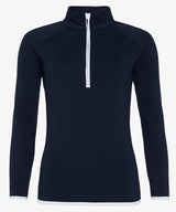 Personalised Women's Contrast Half Zip Top