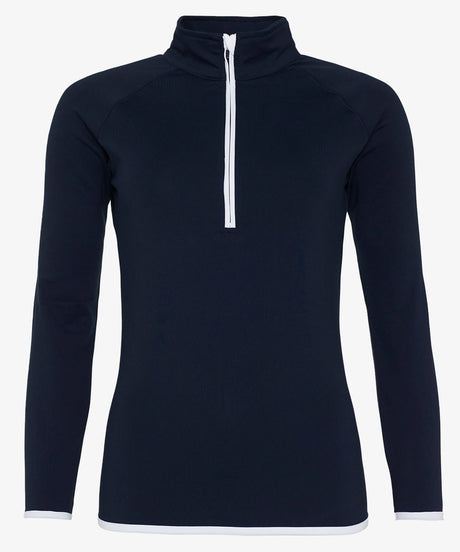 Personalised Women's Contrast Half Zip Top