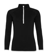 Personalised Women's Contrast Half Zip Top