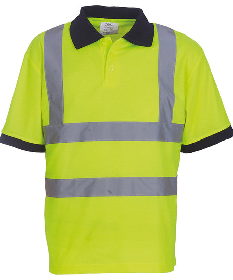Personalised Hi Vis Short Sleeve Polo Shirt