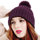 Ribbed Bobble Beanie