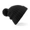 Ribbed Bobble Beanie